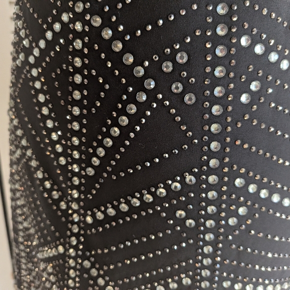 Jeweled Tassel Skirt, Black, Size Large - Picture 5 of 9